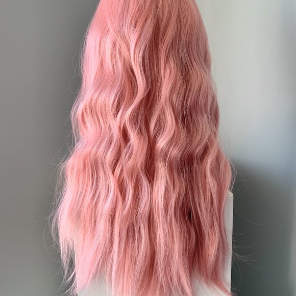 Long Baby Pink Body wave Wig - Picture 2 of 4